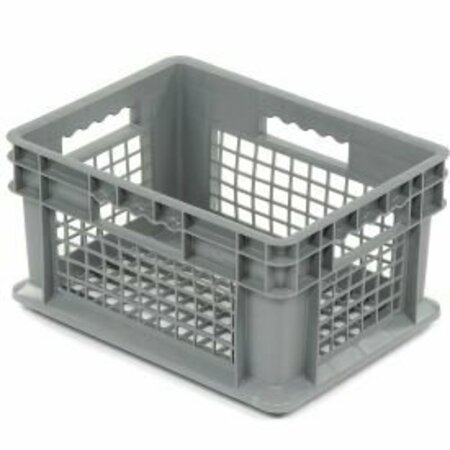 AKRO-MILS GEC&#153; Mesh Straight Wall Container, 15-3/4"Lx11-3/4"Wx8-1/4"H, Gray 37208GREYGBL